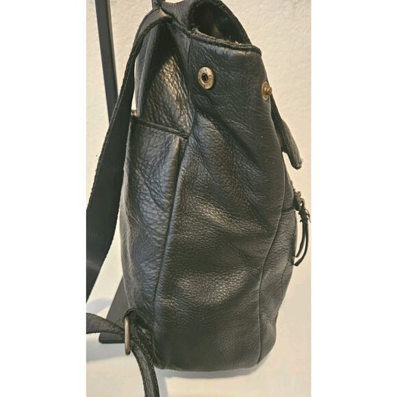 American Leather Co. Liberty Backpack Black Soft Leather *read 10x11x4 main image 9